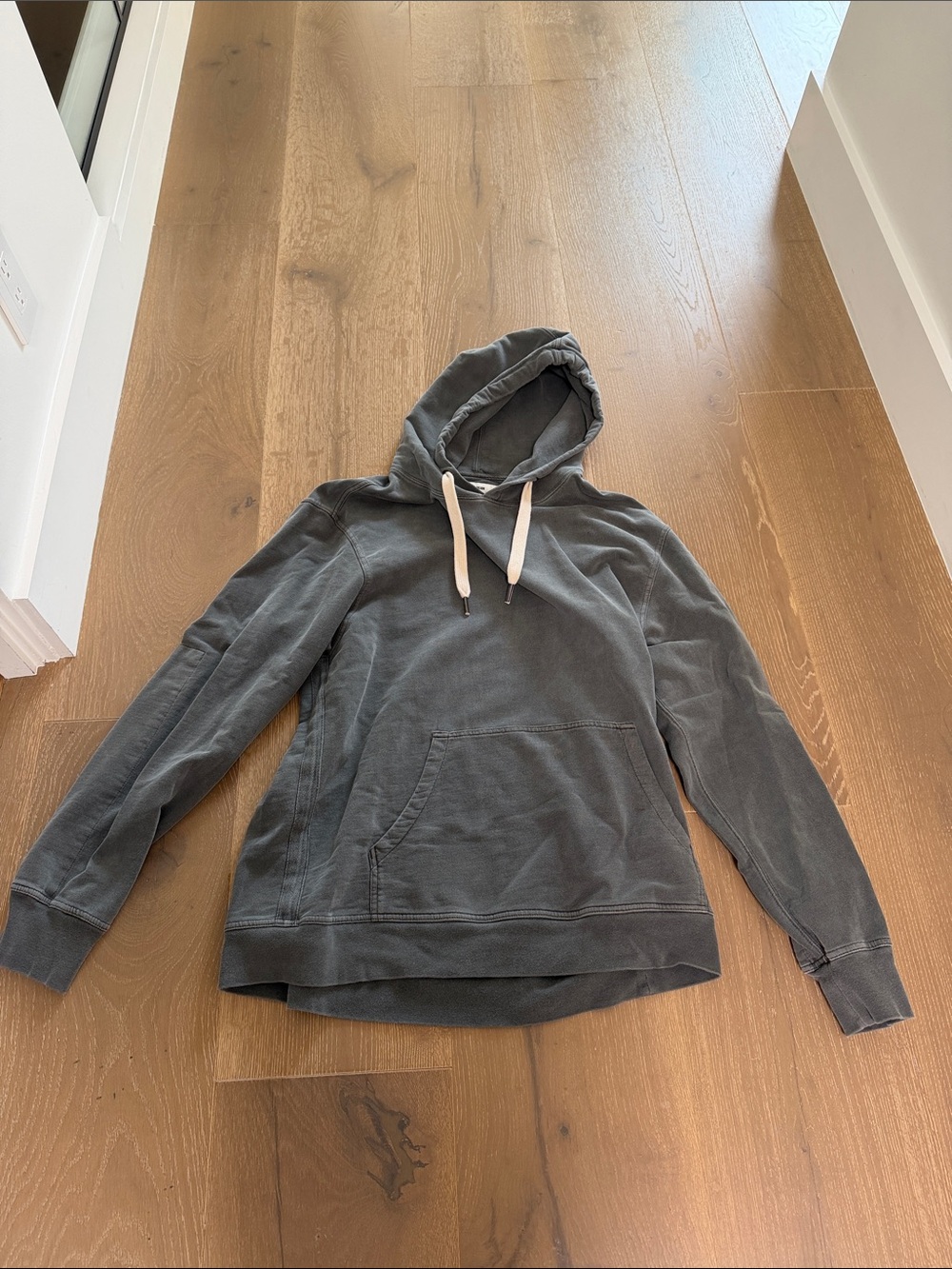Mens Hooded Pullover Sweatshirt - Charcoal